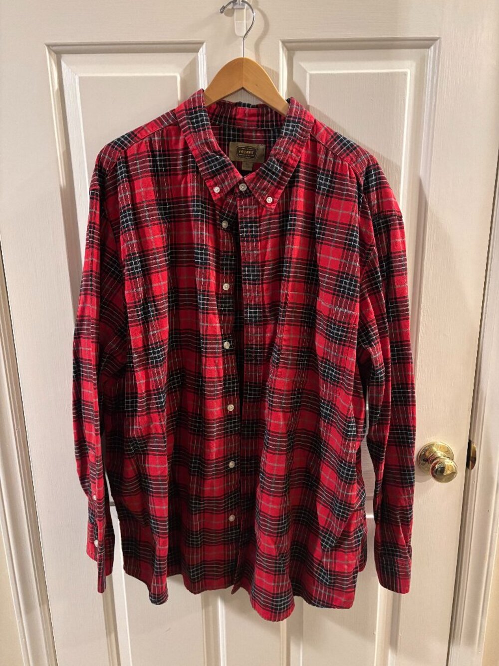 Foundry Supply Men's Red Flannel Long Sleeve Button-Down Shirt ~ 3XL